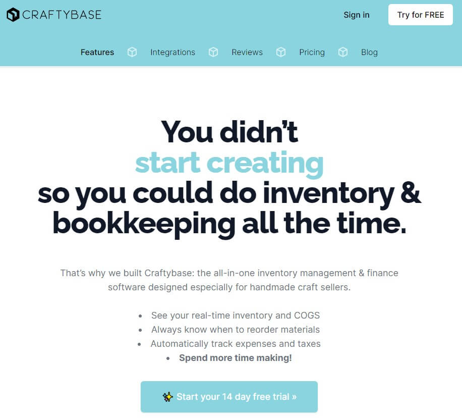 Craftybase inventory and manufacturing for craft sellers