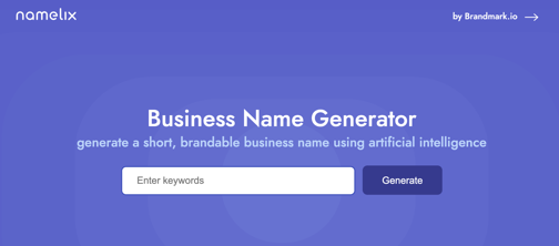 Etsy name generator: Namelix