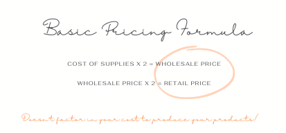 Basic handmade item pricing formula