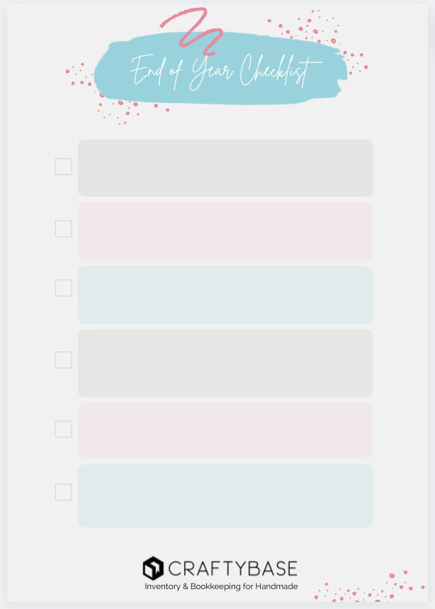 Free Inventory Checklist for end of year