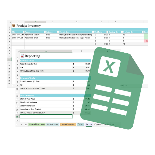 Free MRP template for Excel, numbers and Google Sheets